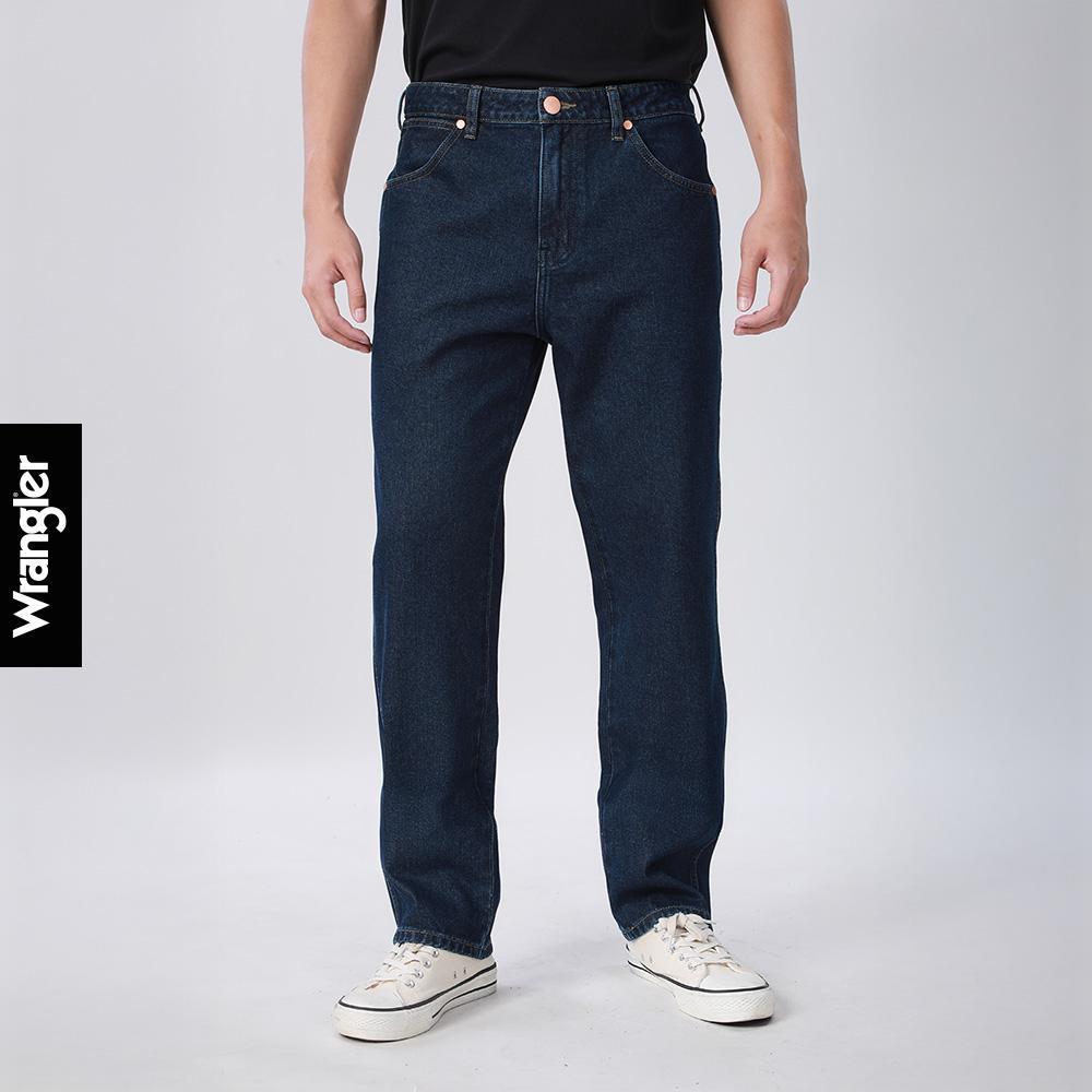 WRANGLER กางเกงยีนส์ผู้ชาย เอวกลาง ทรงกระบอก รุ่น WR F525MFROF59 สียีนส์กลาง