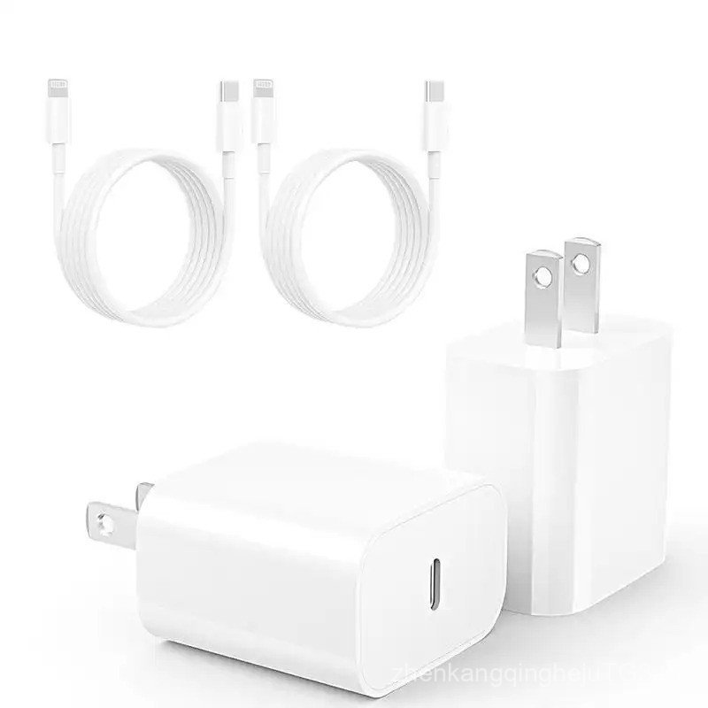 4 ชิ้น i Phone Charger Fast Charging, 20W PD Block พร้อมสาย 5Ft, Type C Travel Plug & Ligt ning Cord