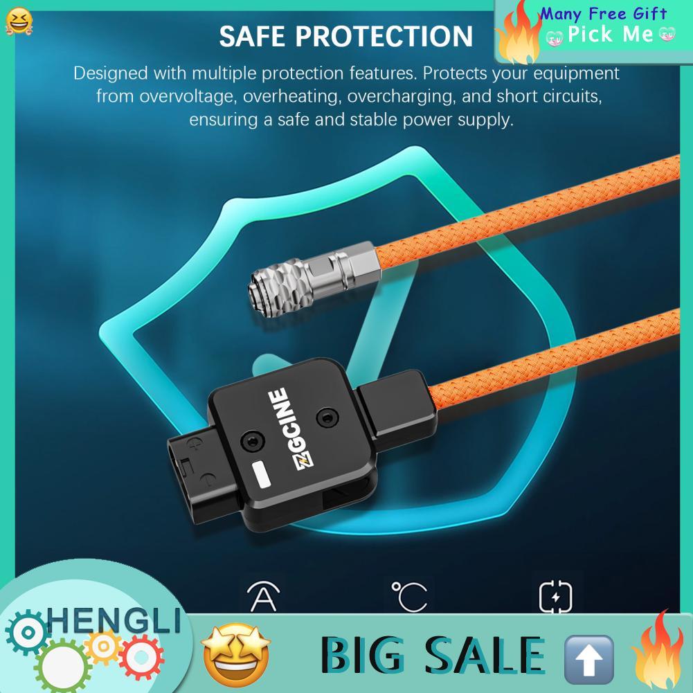 Hengli Hengli ZGCINE DT-BMD D-แตะ 2-PIN BMPCCสายไฟ 60 ซม.ความยาว 180 ° หมุนได้พร้อมสายถักใช้งานร่วมก