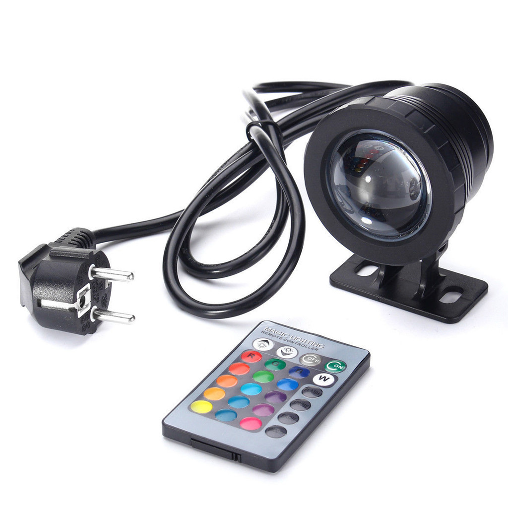 ไฟสระว่ายน้ำ LED RGB ไฟใต้น้ำ เปลี่ยนสีได้ พร้อมรีโมทคอนโทรล กันน้ำ Pool Light สำหรับสระและน้ำพุ