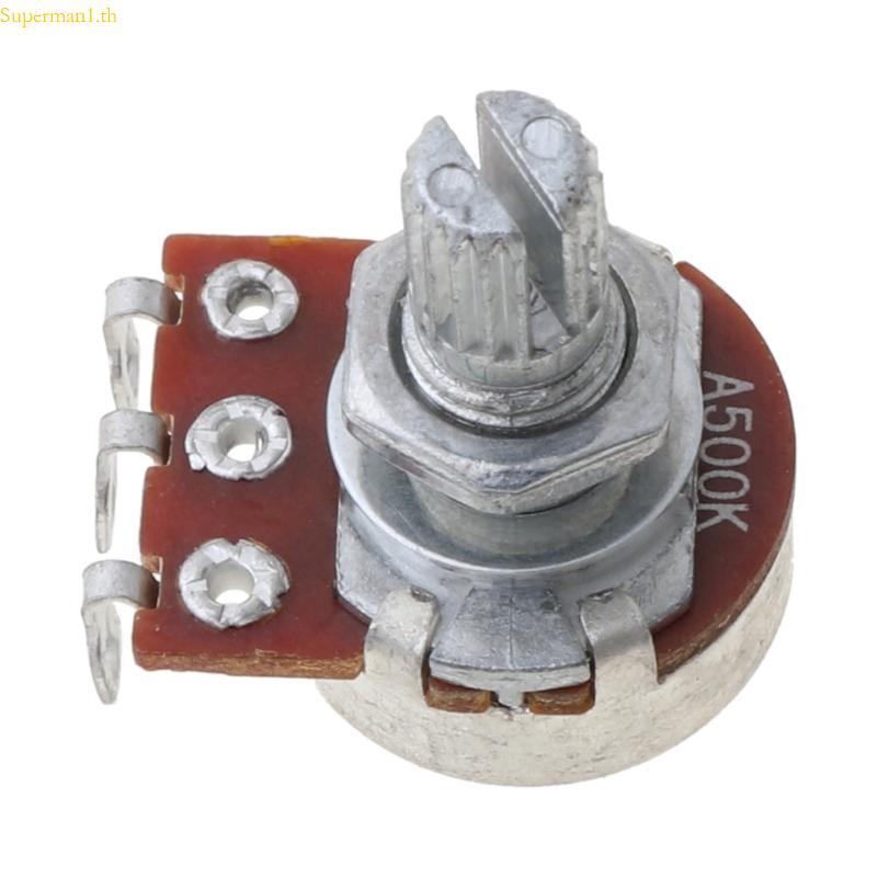 ที่ดีที่สุด A500K Potentiometer Splined กีตาร์ไฟฟ้าเบสเอฟเฟกต์ Amp Tone Volume 15 มม.