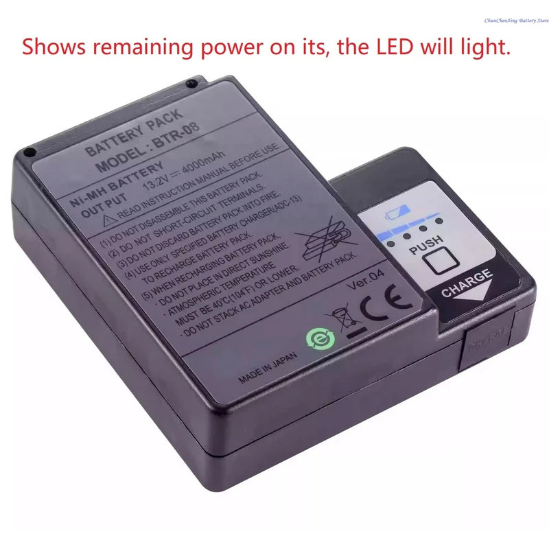 ALLCCX BTR-08 แบตเตอรี่ 13.2V 4000mAh/7800mAh สําหรับ Fujikura FSM-50S/50R, FSM-60S/60R, FSM-18S/18R, Arc Fusion