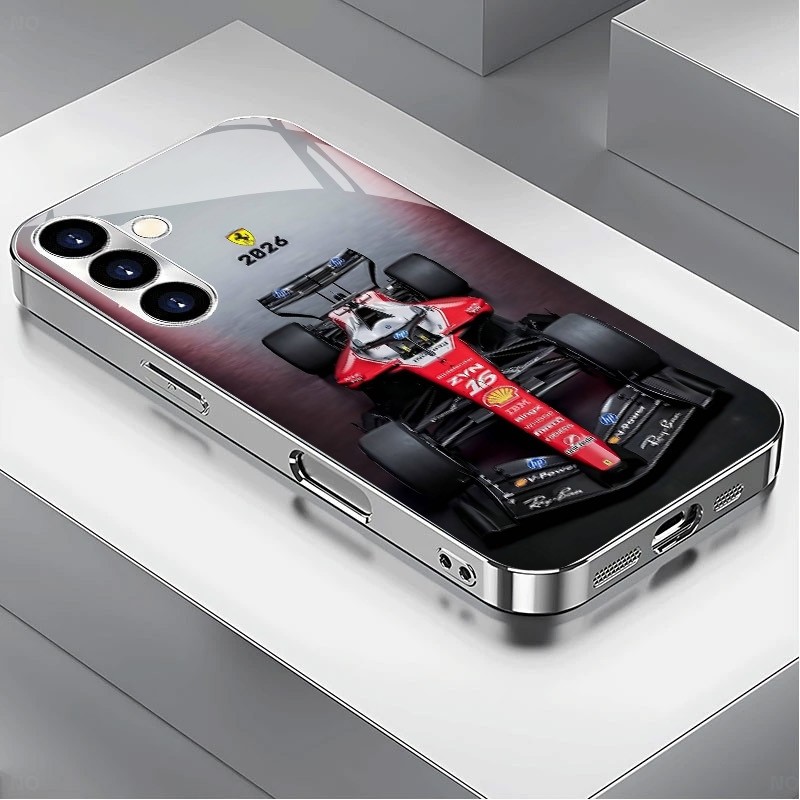 F1 ทีม 08 หรูหราชุบกรอบแว่นตาสําหรับ Samsung Galaxy S22 S23 S24 S25 S26 Ultra A22 A23 A25 A33 A35 A5
