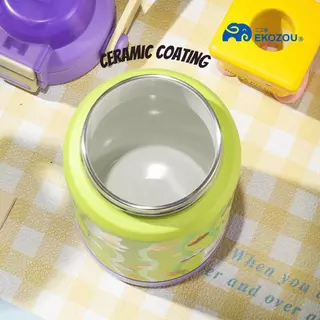 EKO SIGMA ขวดน้ำขนาดใหม่ 550 ml. ดีไซน์สดใส ดื่มได้ทั้งหลอดดูดและยกดื่ม พร้อมสแตนเลส 304 เคลือบเซรามิก EKOZOU EKOKIDS
