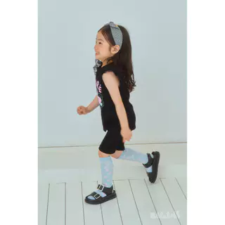 【พร้อมส่ง】「สินค้าลิขสิทธิ์แท้」IRIS KIDS BEBEBE 26ss IKS260415 Sucre Rose shirt/short เสื้อผ้าเด็ก สีดำลายกุหลาบ น่ารักสไ