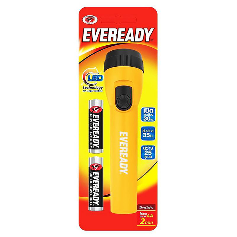 ไฟฉาย LED EVEREADY EV2AA1 พร้อมถ่าน 1215 คละสี