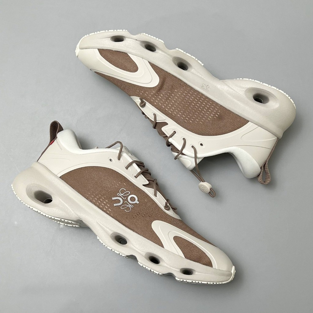 Co-Branded Cloudsolo Cloudsolo Shock-Absorbing Wear-Resistant Breathable Low-Top Daily Casual รองเท้าผู้ชายผู้หญิงหนาSoledรองเท้าผ้าใบสีเบจ30664618