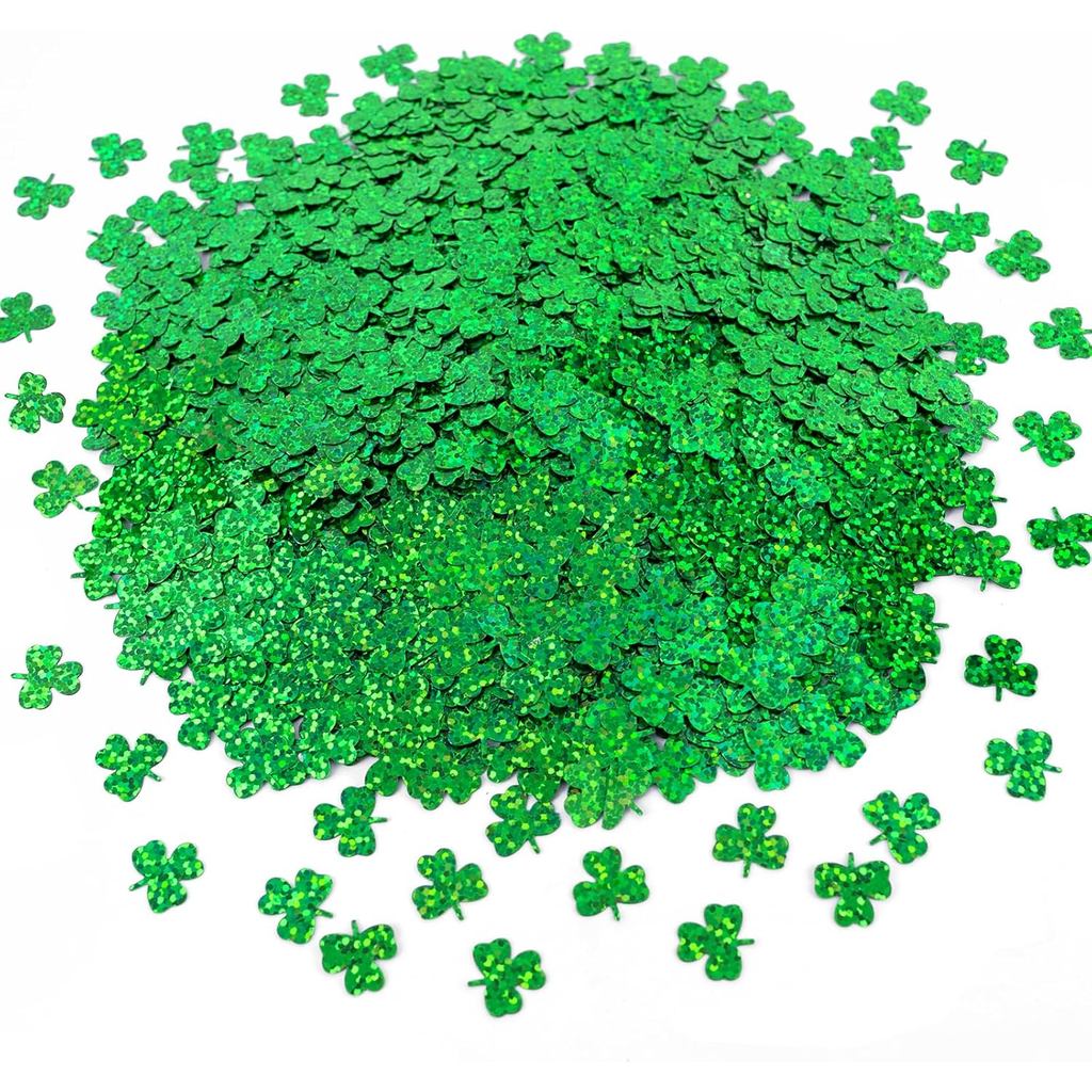 Anwyll St.Patricks Day Confetti - 3000 ชิ้น 3.70oz Shamrock Confetti St.Patricks Day Party Favor Dec