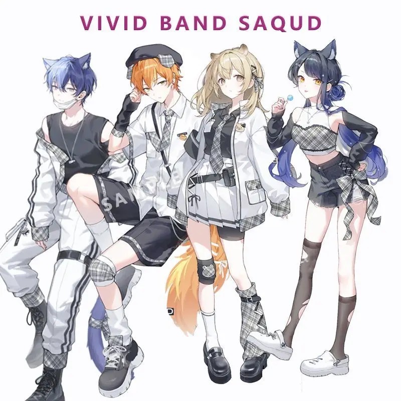 Standee โครงการอะนิเมะ Sekai Vivid BAD SQUAD อะคริลิครุ่น Shinonome Akito Aoyagi Toya โต๊ะเรียนตกแต่งของขวัญสูง