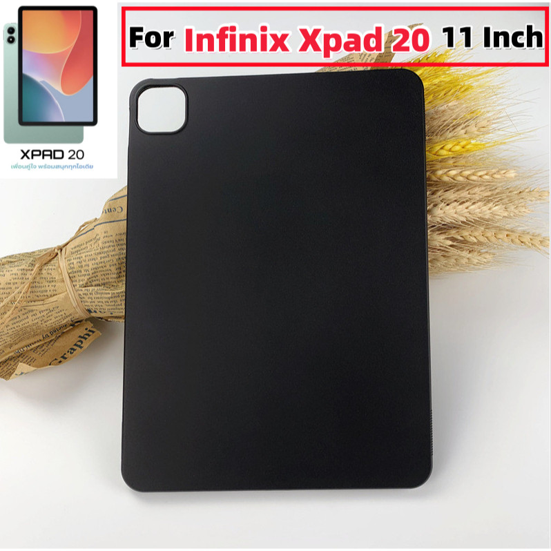 สําหรับ Infinix Xpad 20 11 นิ้ว 2025 X1102 สีดําซิลิโคนนุ่ม TPU กลับใหม่