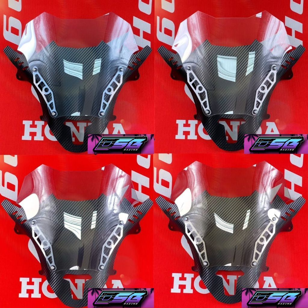 ชิวหน้า PCX160 ทรงซิ่ง ชิวแต่ง PCX160 ชิว PCX2021 ชิวสองขั้น ลายเคฟล่า มีหลายสีให้เลือก
