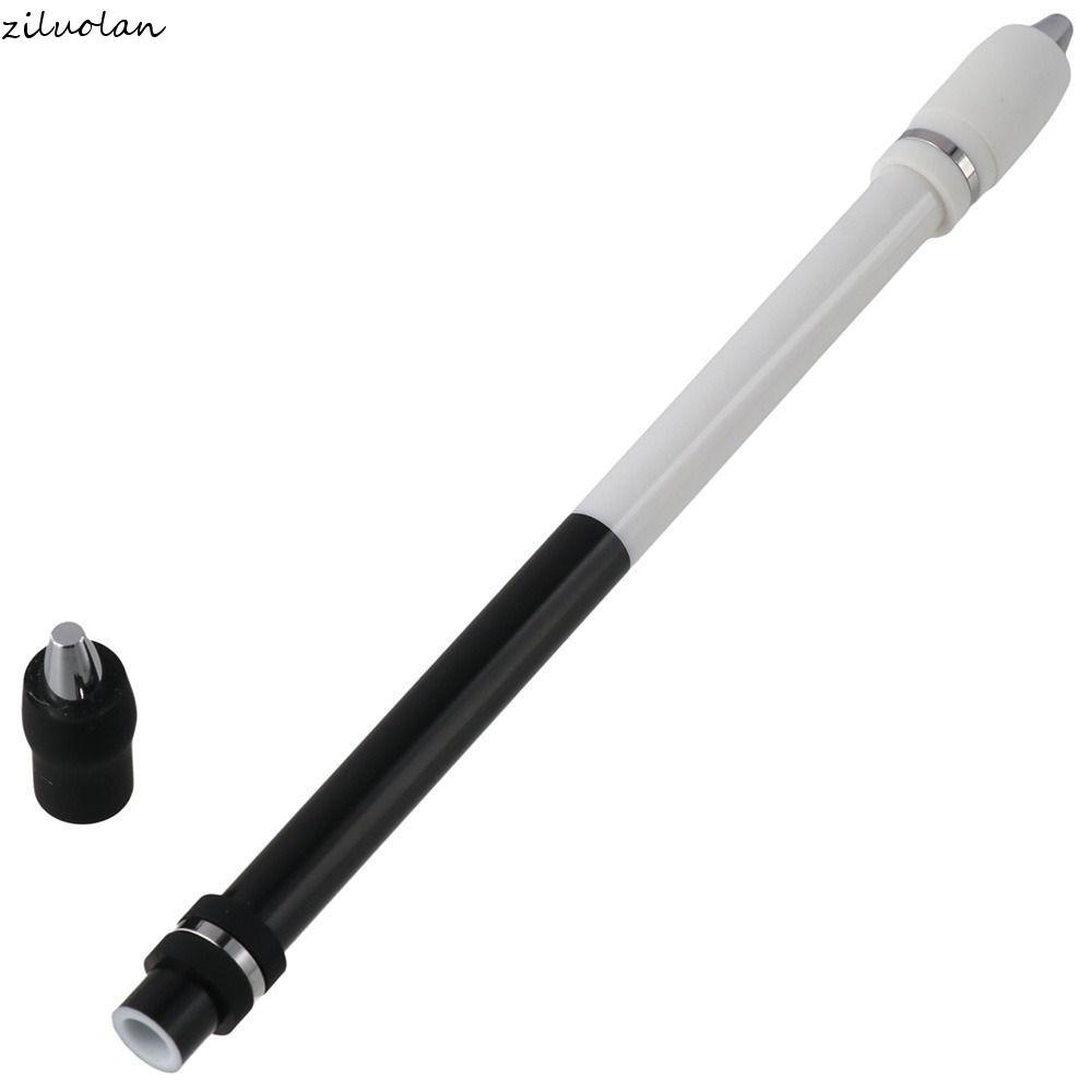 ZILUO Pen Spinning, PC Black Spin Pen, สํานักงานเคลือบกันลื่นสีขาวระดับกลาง