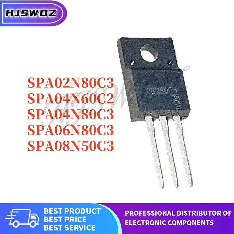 10 ชิ้น/ TO-220F SPA04N60C2 SPA06N80C3 SPA08N50C3 SPA04N80C3 SPA02N80C3 04N60C2 06N80C3 04C3 04N80C3