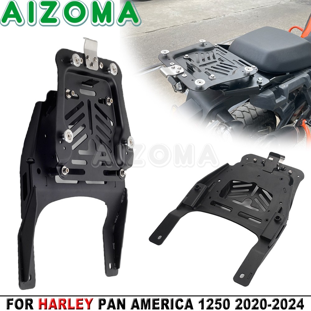 AL MALorcycle Rear Luggage Rack Holder Carrier Tail Box Fixer Bracket For Harley Pan America 1250 RA