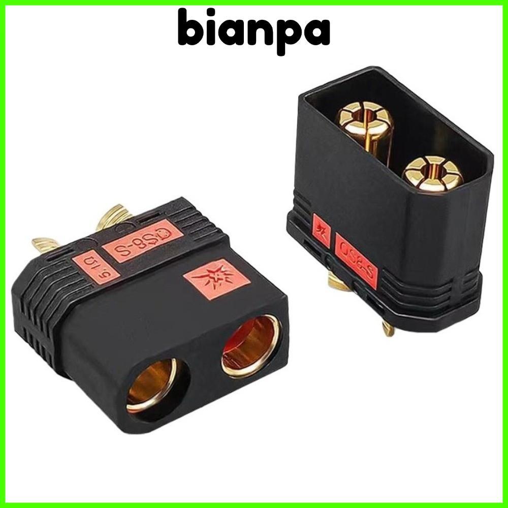 BIANPA QS8P-S ปลั๊กแบตเตอรี่, สีดํา Anti Spark QS8-S Connector, Gold Plated High Current QS8-S MF ปล