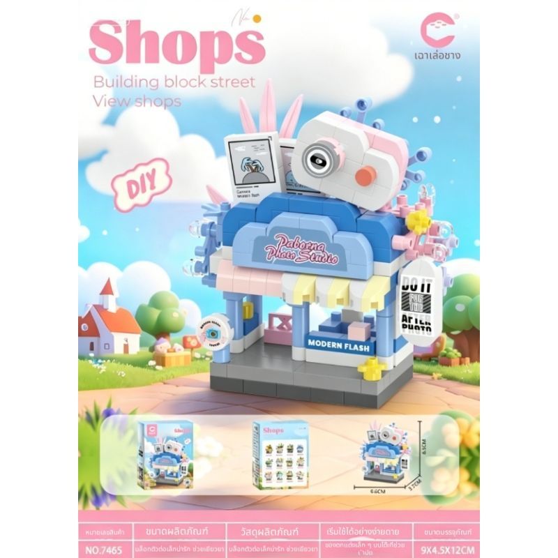 ร้านถ่ายรูป-บล็อกต่อ DIY มินิฉากถนน Mekansm บล็อกนาโนขนาดM รูปคาปิบาร่า ฝึกสมาธิ ผ่อนคลาย ของตกแต่งโต๊ะ ของสะสมสุดน่ารัก