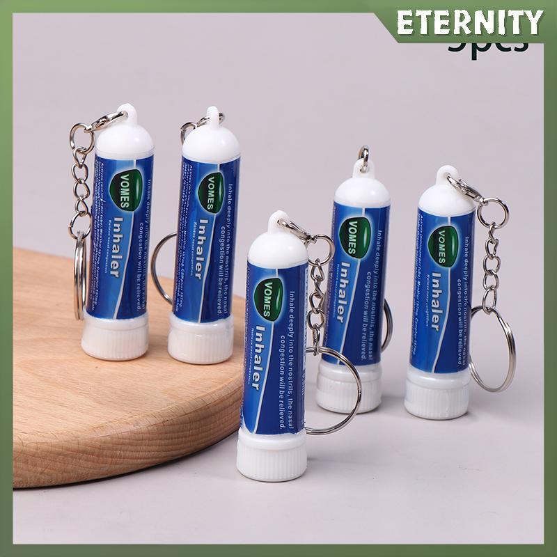 ETERNITY 5 ชิ้นจมูก Sti พวงกุญแจ Boosts Focus Inhaler หลอด Cooling Nasal Inhaler Aromatherapy Energy