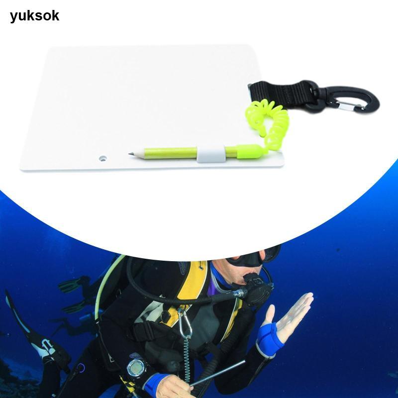 Yuksok Dive Slate ทำจากABS สำหรับการจดบันทึกและสื่อสารใต้น้ำของคนดำน้ำ