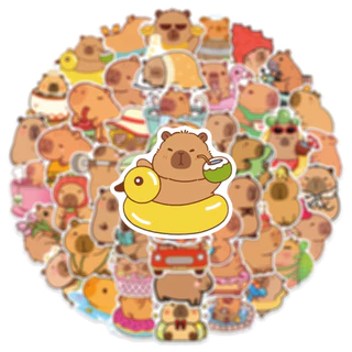 ❉ สติ๊กเกอร์ Q Capybara Series 01 ❉ 60 ชิ้น/เซ็ตแฟชั่น DIY สติ๊กเกอร์กันน้ํา Doodle สติ๊กเกอร์