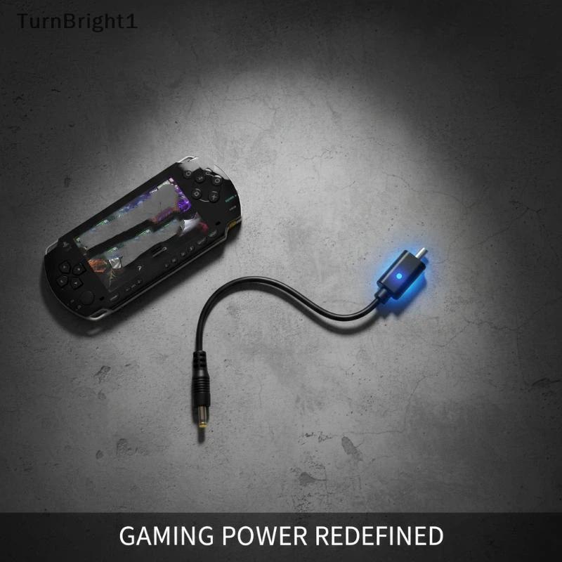 [TurnBright] 1/5 ชิ้นประเภท C LED แปลงสาย USB C สําหรับ PSP1000 2000 3000 คอนโทรลเลอร์อะแดปเตอร์ชาร์