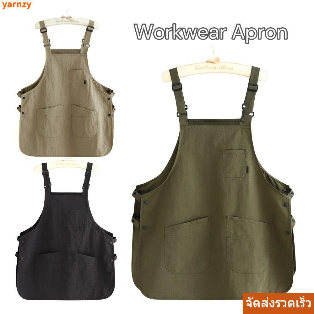YARNZY Catering Workwear ผ้ากันเปื้อน,ผ้ากันเปื้อนภาพวาดในครัวเรือนทนคราบ,สไตล์ญี่ปุ่นกันน้ําเสื้อผ้าทํางานสําหรับCafe BarberingIn-stock