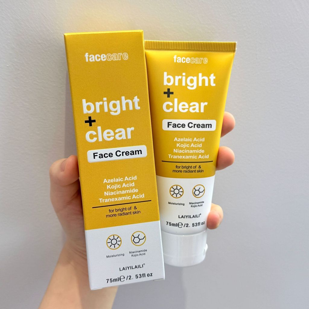 [ขายร้อน] Bright Cleanser Cream 75ml Koji Acid Brightening Skin Moisturizing Cream Tranexamic Acid M