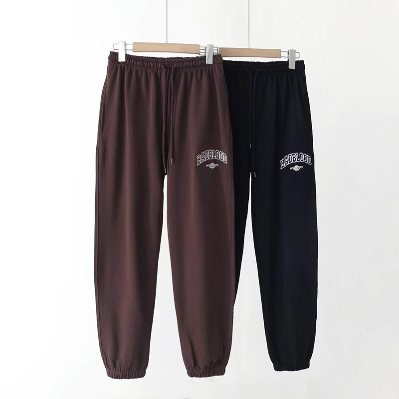 7VIU badblood bcac Women's American retro jogger pants, cuffed sweatpants, sports casual long pants