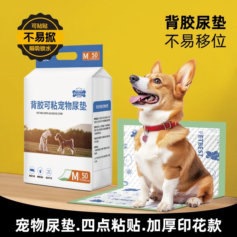 狗狗尿垫可粘贴宠物吸水尿片一次隔尿垫猫咪护理尿片加厚尿不湿4.27Dog Urine Pads Can Be Attached, Pet Absorbent Urine Pads, Disposabl
