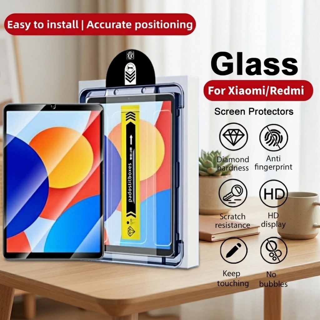 ฟิล์มกันรอยหน้าจอแบบไร้ฟองอากาศ กระจกนิรภัย สำหรับ Xiaomi Pad 7/7Pro 8/8Pro 11.2 2024 6/6Pro 11 Redmi Pad 2 ติดตั้งง่าย
