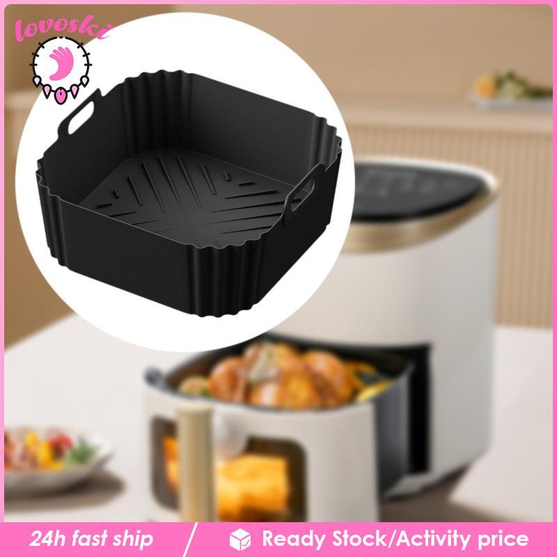 [Lovoski] Silicon Air Fryer Liner Air Fryer Basket Liner Oil Professional Air Fryer Pot for Picnics 