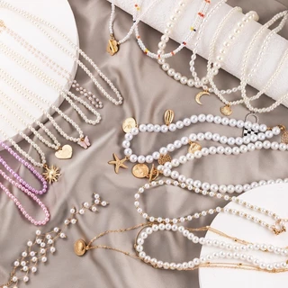 necklace สร้อยคอโซ่ จี้คอ เครื่องประดับแฟชั่น เหมาะสำหรับการไปเที่ยวทะเล หลากหลายสไตล์ เที่ยวทะเล COD
