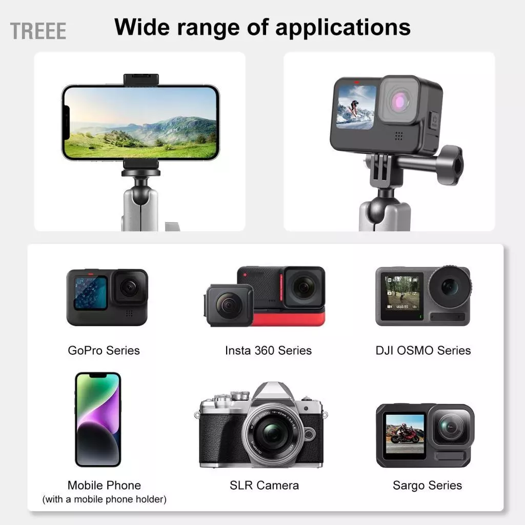 PULUZ PU867B ตัวยึดกล้องติดแฮนด์จักรยาน อะลูมิเนียม สำหรับ GoPro DJI HERO 11/10/9/8/7 Insta360 thumbnail 5