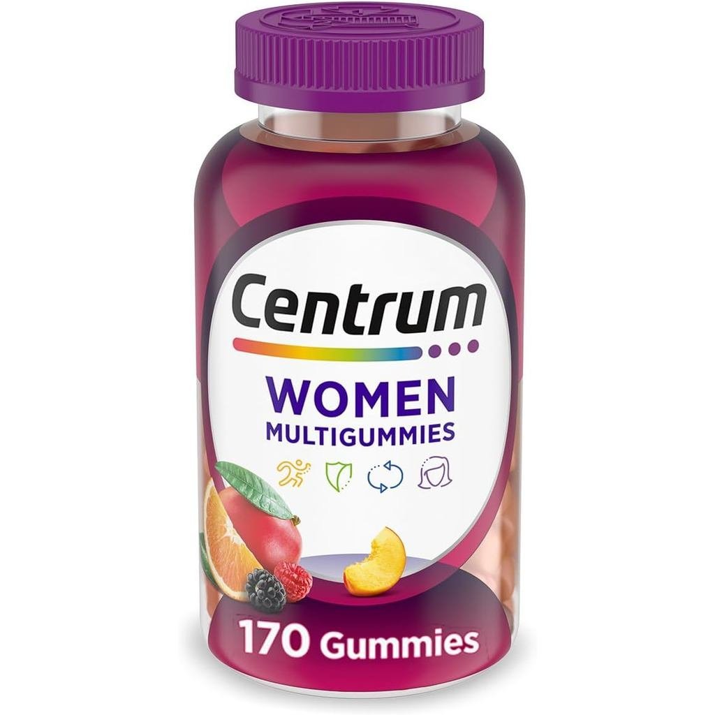 Centrum Multi Gummy Multi for Women MultiMultimineral with D3 B และ Antioxidants Assorted Flavour 170 Count