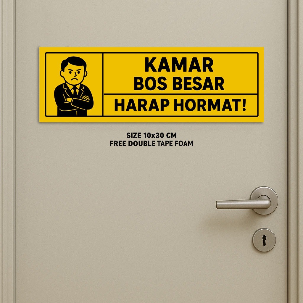 Large Boss Room Wall Decorative Room Door Decoration ขนาด 9x30cm