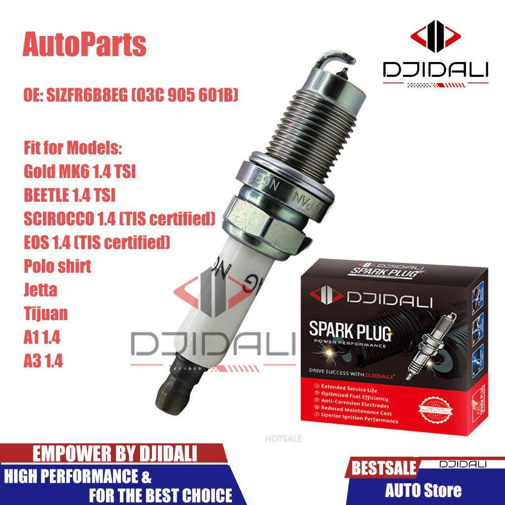ของแท้autovolkswagen Golf Scirocco Beetle Polo Jetta Tiguan 1.4 Tsia3 1.4 Sparking Plug Sizfr6b8eg 0
