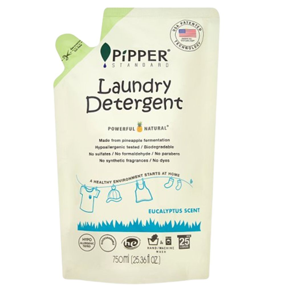 พิพเพอร์ น้ำยาซักผ้า ยูคาลิปตัส 750มล PIPPER DETERGENT EUCALYPTUS 750ML