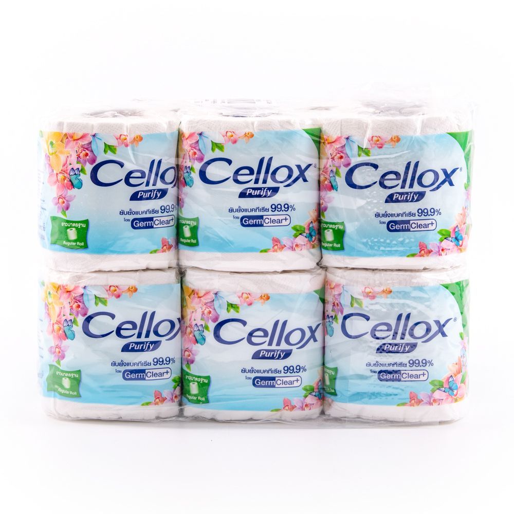 [สินค้าส่งด่วน] เซลล็อกซ์กระดาษชำระม้วน X12 CELLOX PURIFY REGULAR ROLL X12