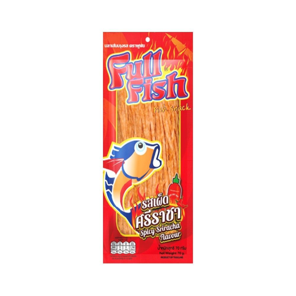 ฟูฟิช ปลาเส้นรสเผ็ดศรีราชา 70 กรัม FULL FISH FISH SNACK SRIRACHA FLAVOR 70 G