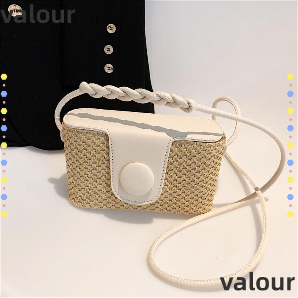VALOUR Messenger Bag, Handmade Braid Bohemian Shoulder Bag, Fashion Rattan Crossbody Bag Summer Beac