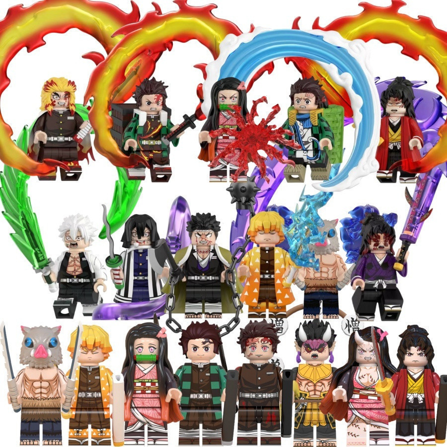 Anime Demon Slayer Action Figure Kamado Nezuko Kibutsuji Muzan Tsugikuni Yoriichi Kamado Tanjirou ขอ