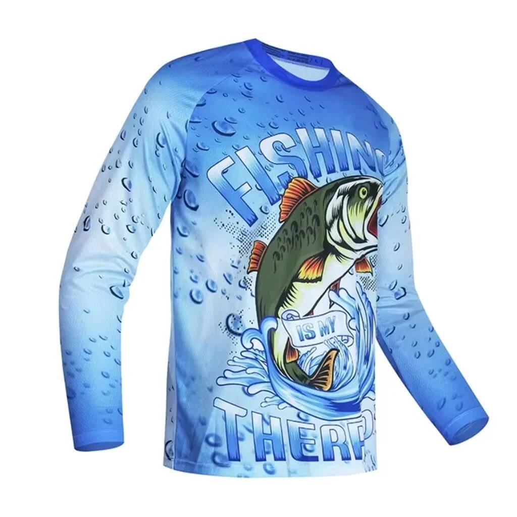 2026 ใหม่แขนยาวเสื้อยืด 3D ตกปลาพิมพ์กราฟิก T เสื้อชายเสื้อผ้าแฟชั่น Outdoors Sportwear ราคาถูกเสื้อ