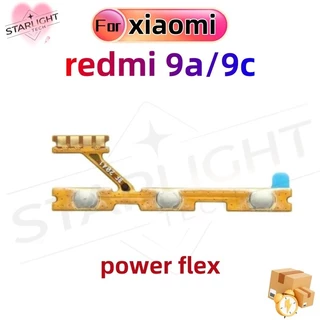 ปุ่มปรับระดับเสียงพลังงาน flex สําหรับ Xiaomi Redmi 9A 9C ON OFF ปุ่มสวิตช์สายริบบิ้น