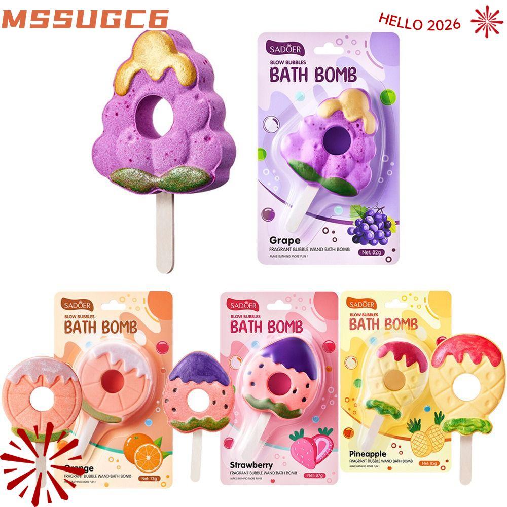 MSSUGC6 ระเบิดอาบน้ํา, ธีมผลไม้เปลี่ยนสีเด็ก Bath Bombs, สีสัน Soothing Bath Anti Dry Skin Bubble Ba