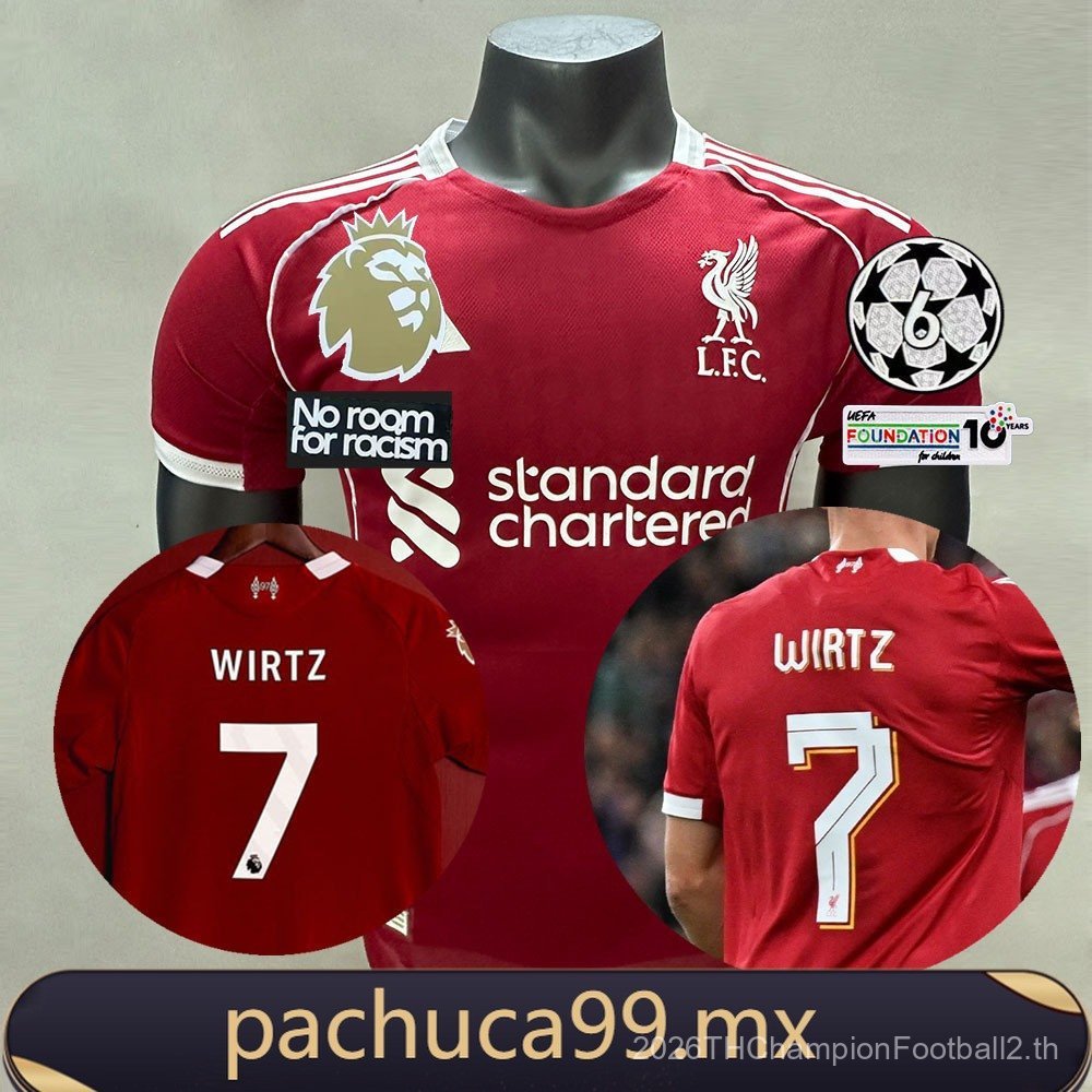 Player Version SSS+2025-26 Liverpool Home Jersey Player Version Jersey