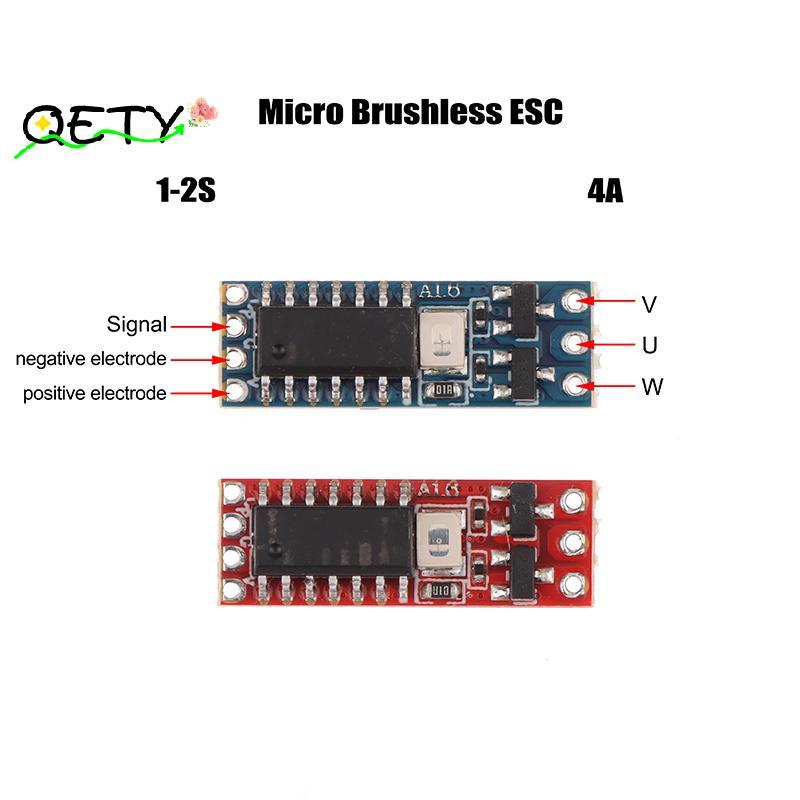 [qetyellow] 1S-2S DC 3.7V-8.4V 4A Micro Brushless Motor Driver Board Electric Regulator Drive สําหรั