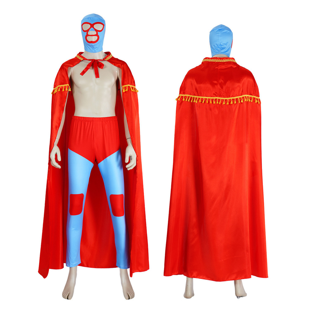 Mexican Movie Crazy Priest Wrestler Cosplay Costume
