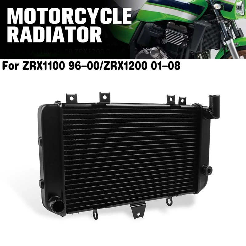 สําหรับ Kawasaki ZRX1100 ZRX 1100 1996-2000 ZRX1200 2001-2008 รถจักรยานยนต์อลูมิเนียมหม้อน้ําเครื่อง