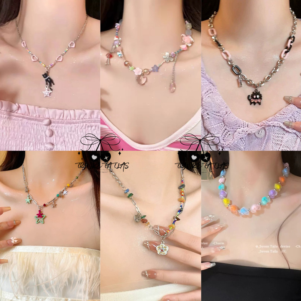 สร้อยคอประดับกระดูกไหปลาร้า  ทันสมัย  ลายลูกแมว  น่ารัก รูปหัวใจ  สไตล์หวานๆ เหมาะกับทุกสีผิว  จัดส่งรวดเร็วจากประเทศไทย