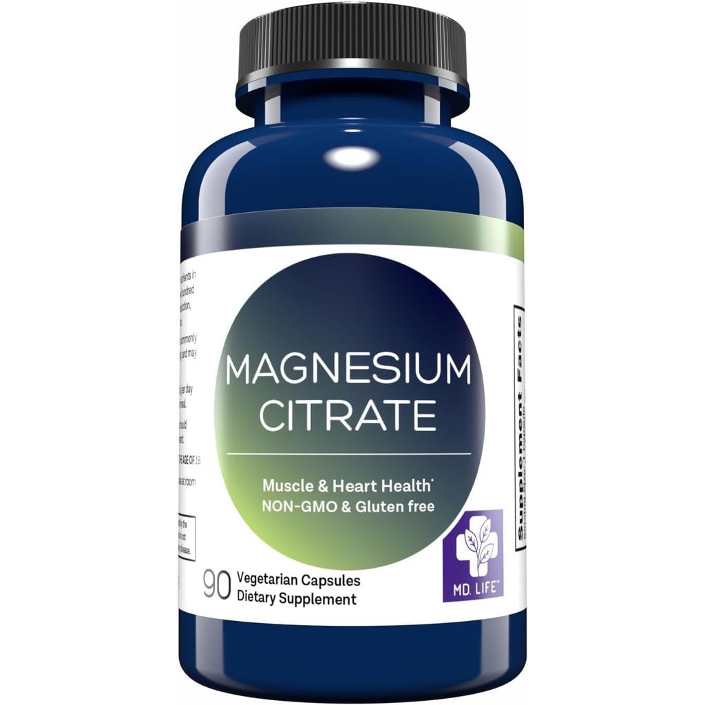 แพทยศาสตร์. Life Magnesium Citrate 250 มก. – 90 แคปซูล – การขยายตัวแมกนีเซียมซิเตรตการดูดซึมสูง – แคปซูลที่กลืนง่ายสําหรับกล้ามเนื้อ เส้นประสาท หัวใจ นอนและกระดูก