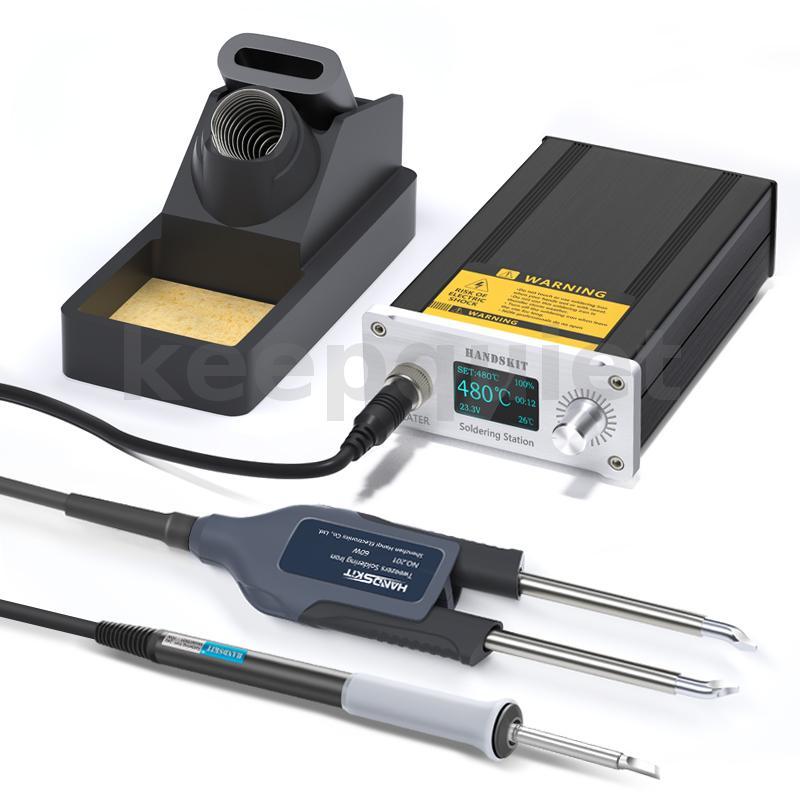 Handskit T12 220V High-Power ซ่อมโทรศัพท์มือถือ Tweezer สถานีบัดกรี Smd ตัวเก็บประจุตัวต้านทานซ่อมบัดกรี